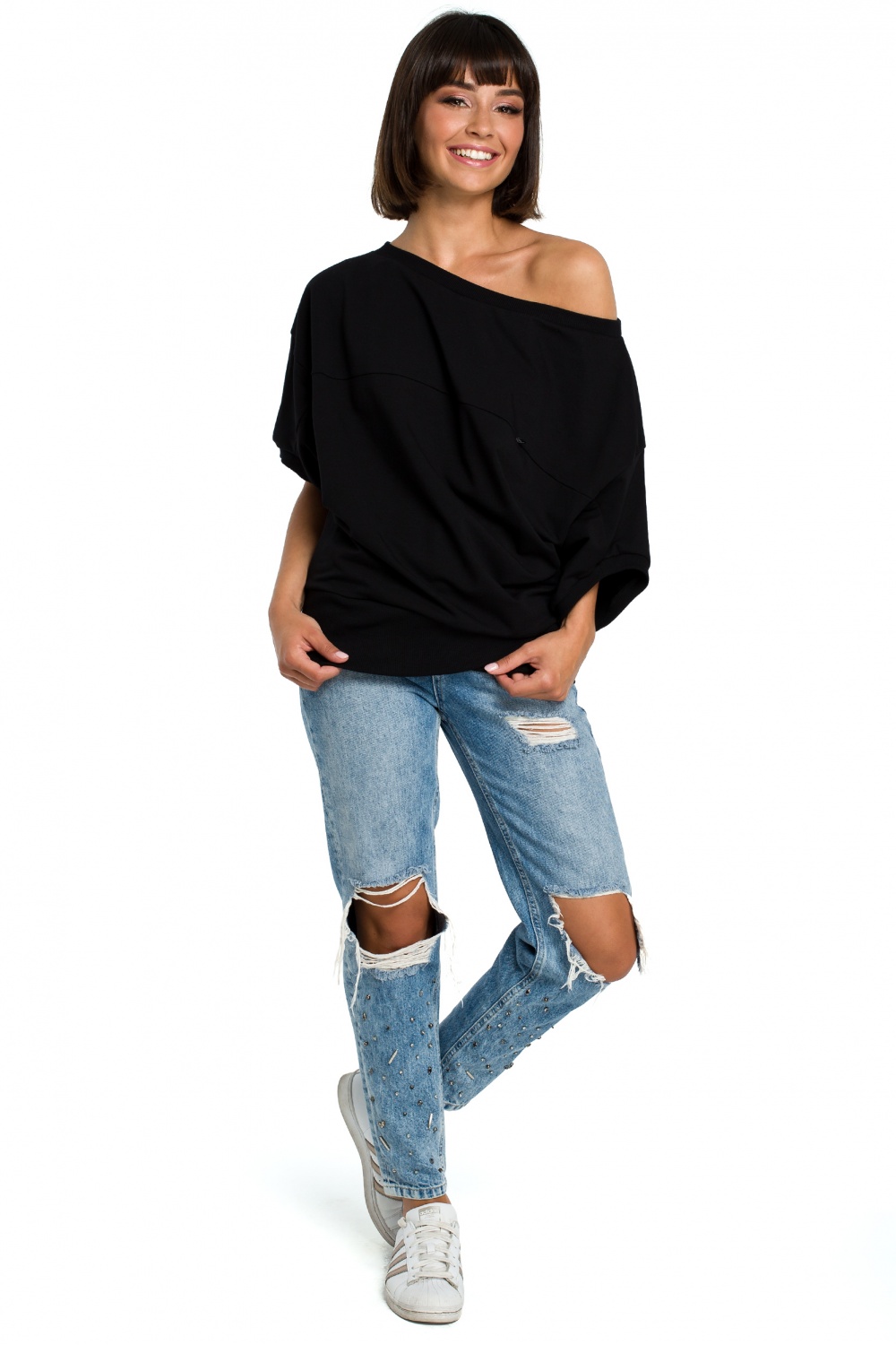 Bluza Damska Model B079 Black - BeWear - obrazek 2