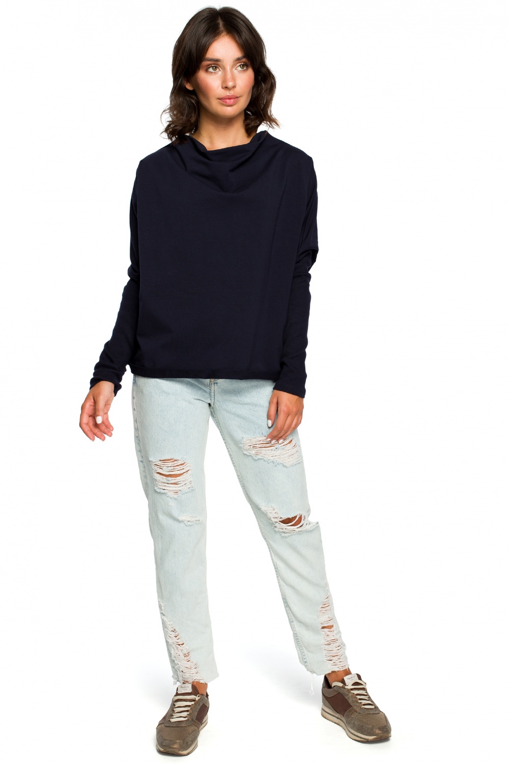 Bluza Damska Model B094 Navy - BeWear - obrazek 2