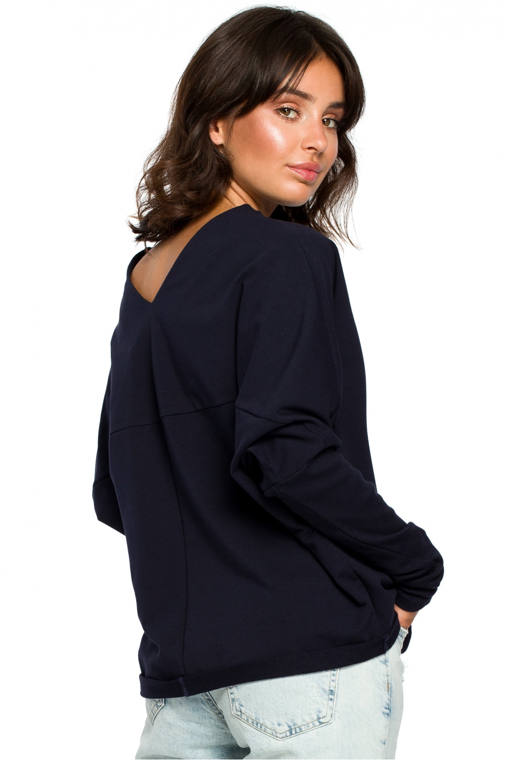 Bluza Damska Model B094 Navy - BeWear - obrazek 3