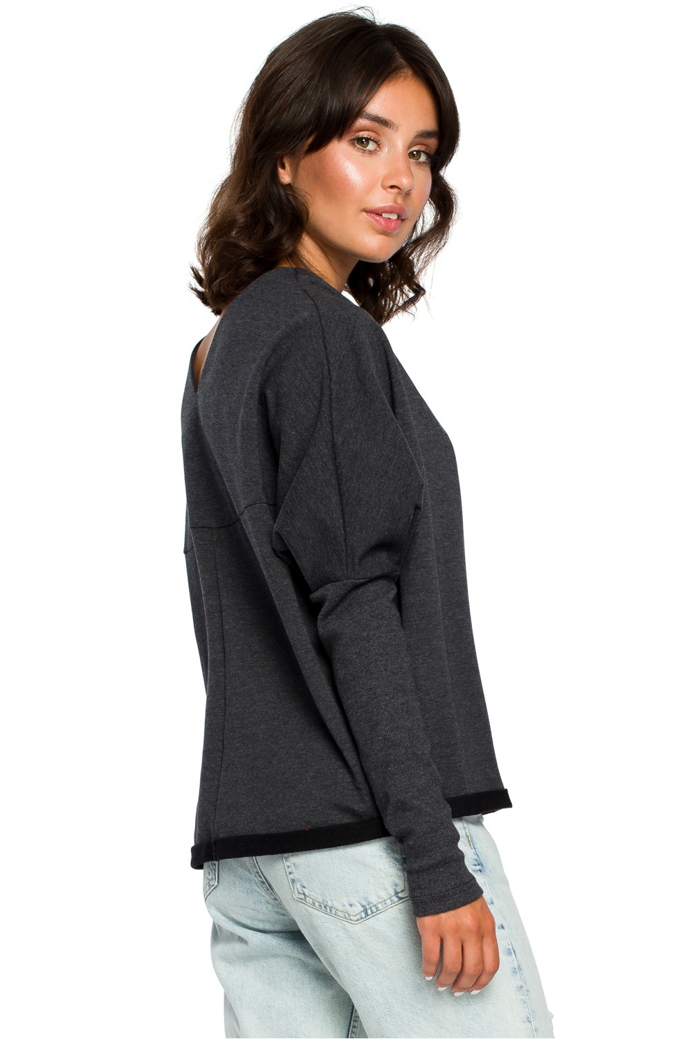 Bluza Damska Model B094 Grafit - BeWear - obrazek 3