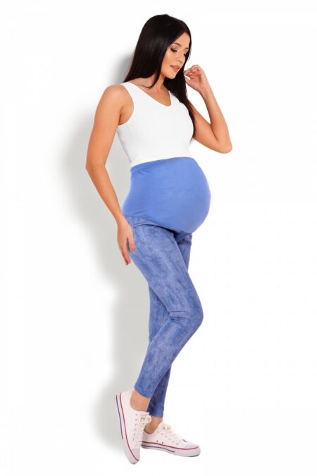 Legginsy Ciążowe Model 1684 Blue - PeeKaBoo