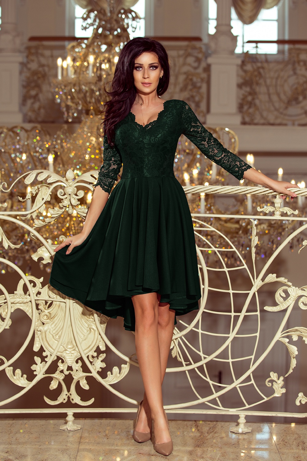 Sukienka Model Nicolle 210-3 Dark Green - Numoco - obrazek 2
