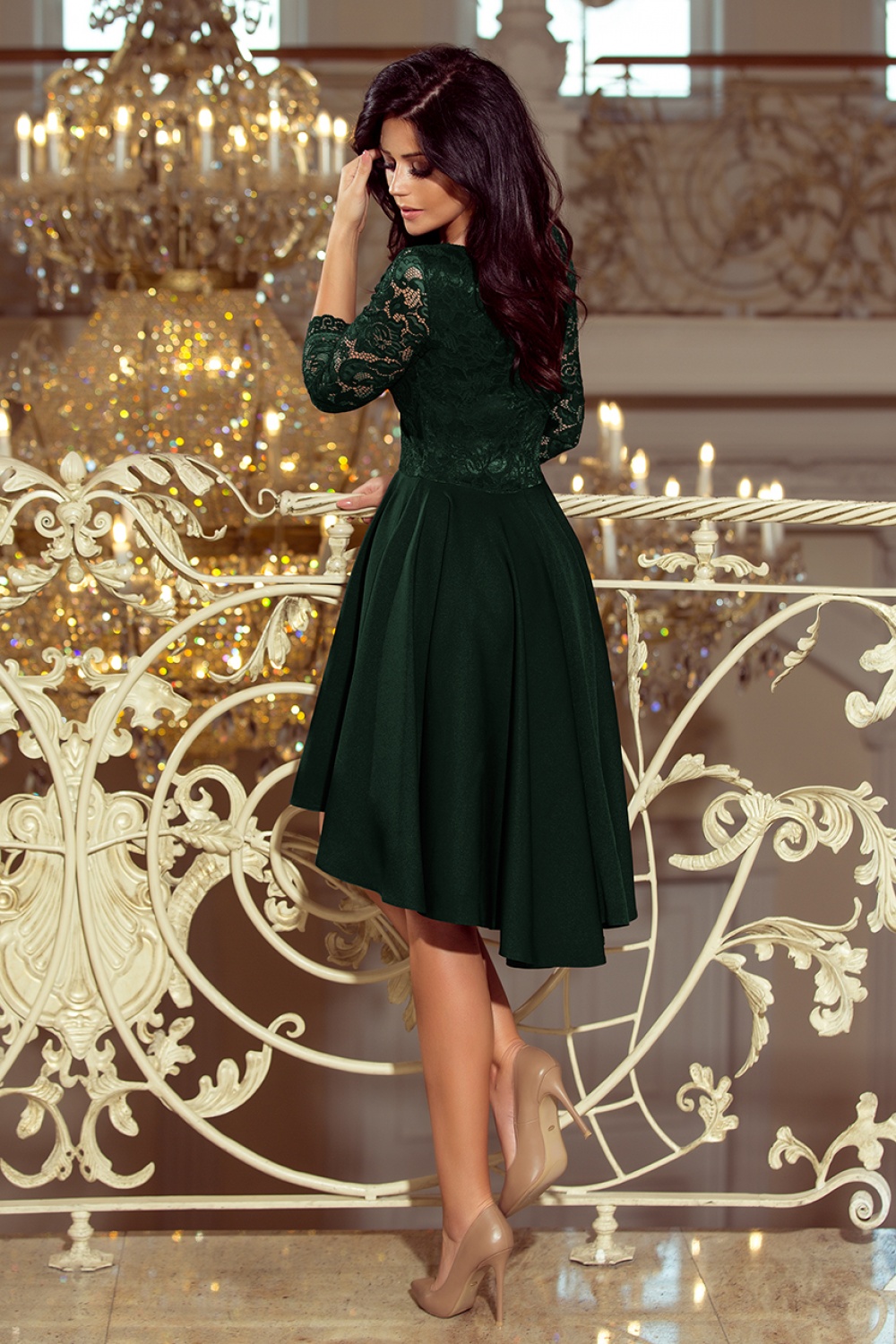 Sukienka Model Nicolle 210-3 Dark Green - Numoco - obrazek 3