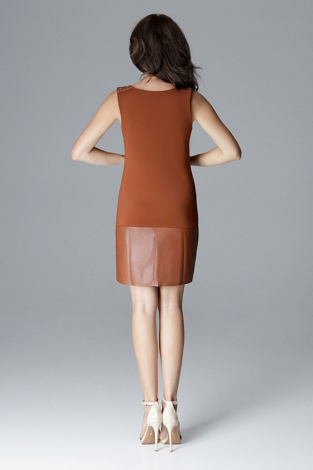 Sukienka Model L025 Brown - Lenitif - obrazek 2