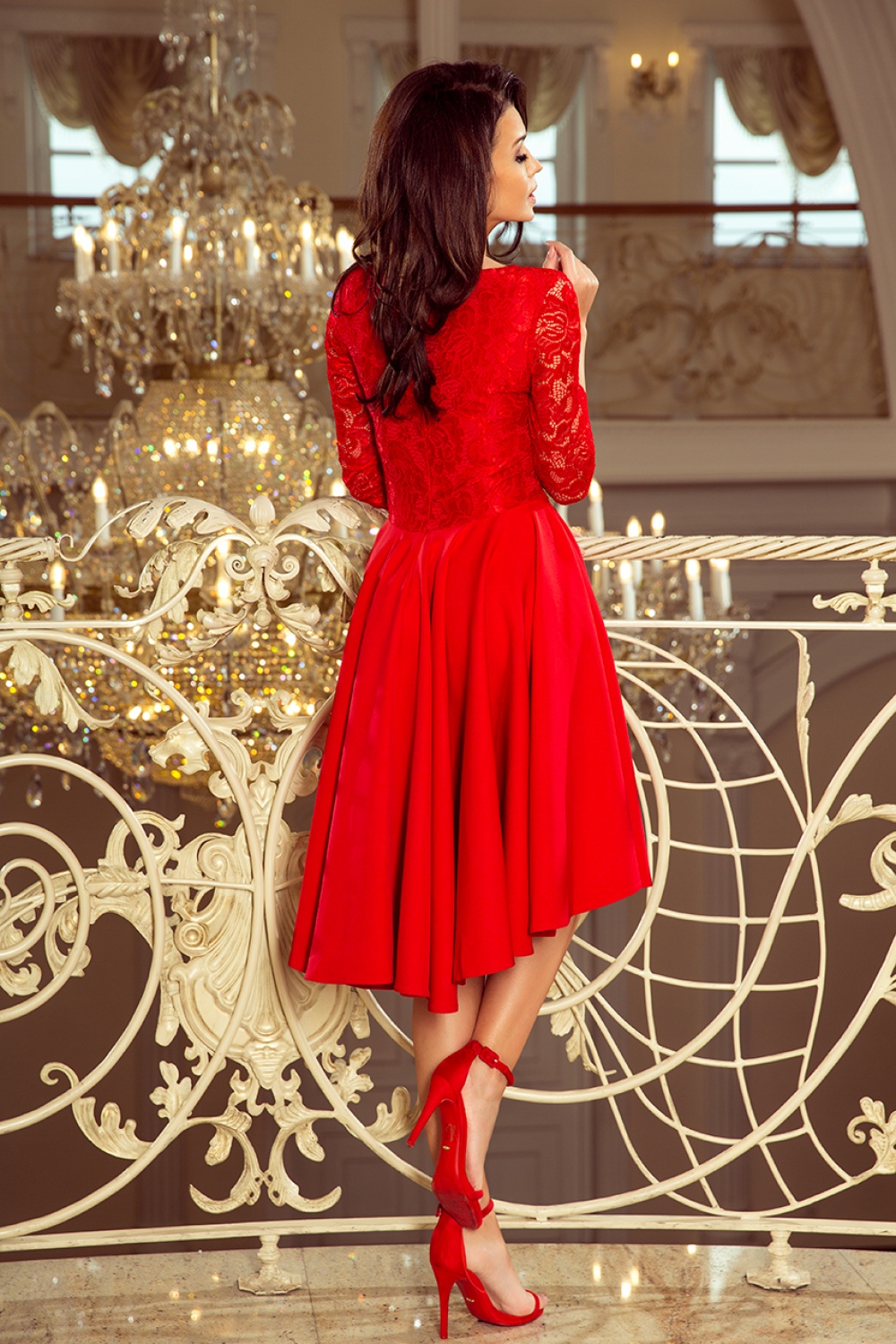 Sukienka Model Nicolle 210-6 Red - Numoco - obrazek 3