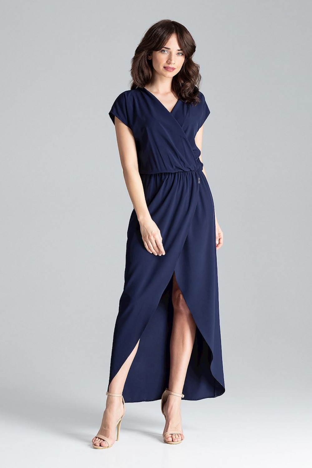 Sukienka Model L033 Navy - Lenitif - obrazek 2