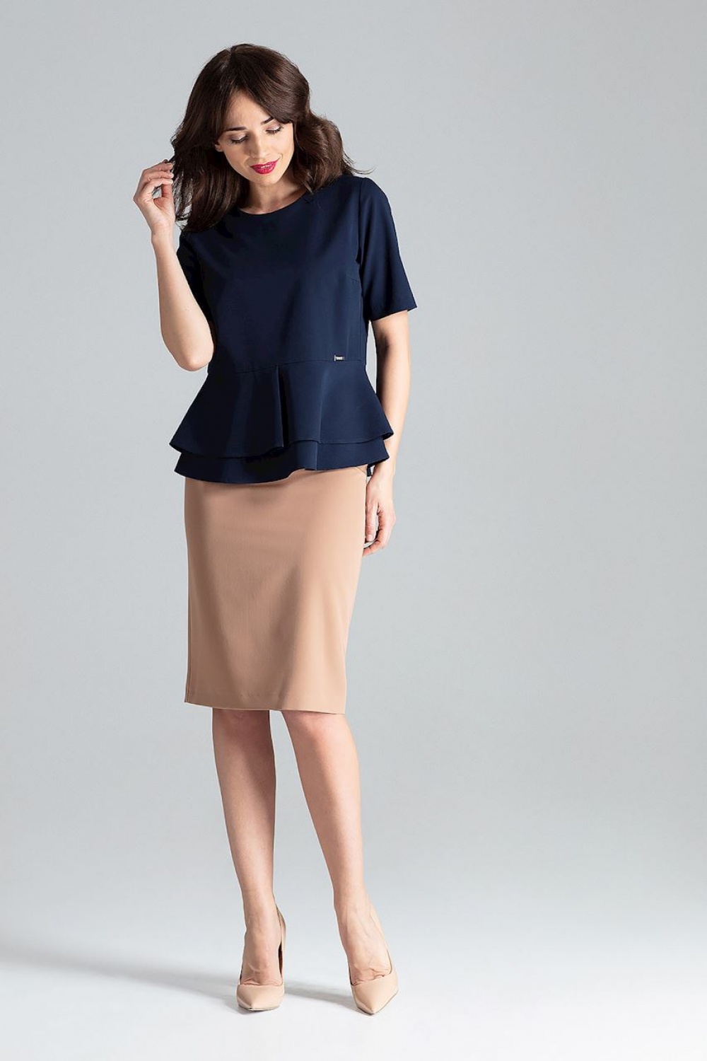 Bluzka Model L026 Navy - Lenitif - obrazek 2