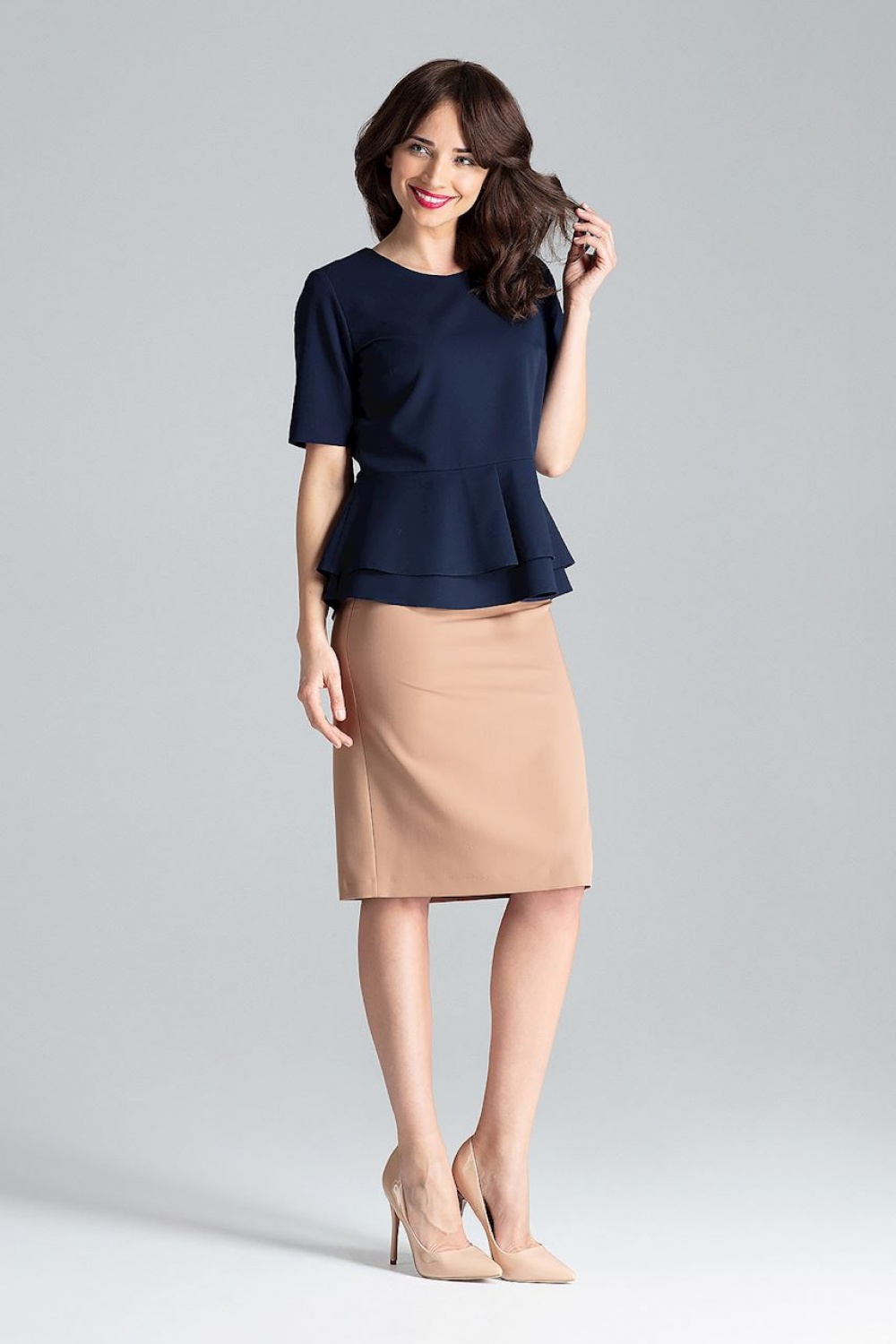 Bluzka Model L026 Navy - Lenitif - obrazek 4