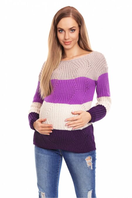 Sweter Ciążowy Model 70019 Violet - PeeKaBoo