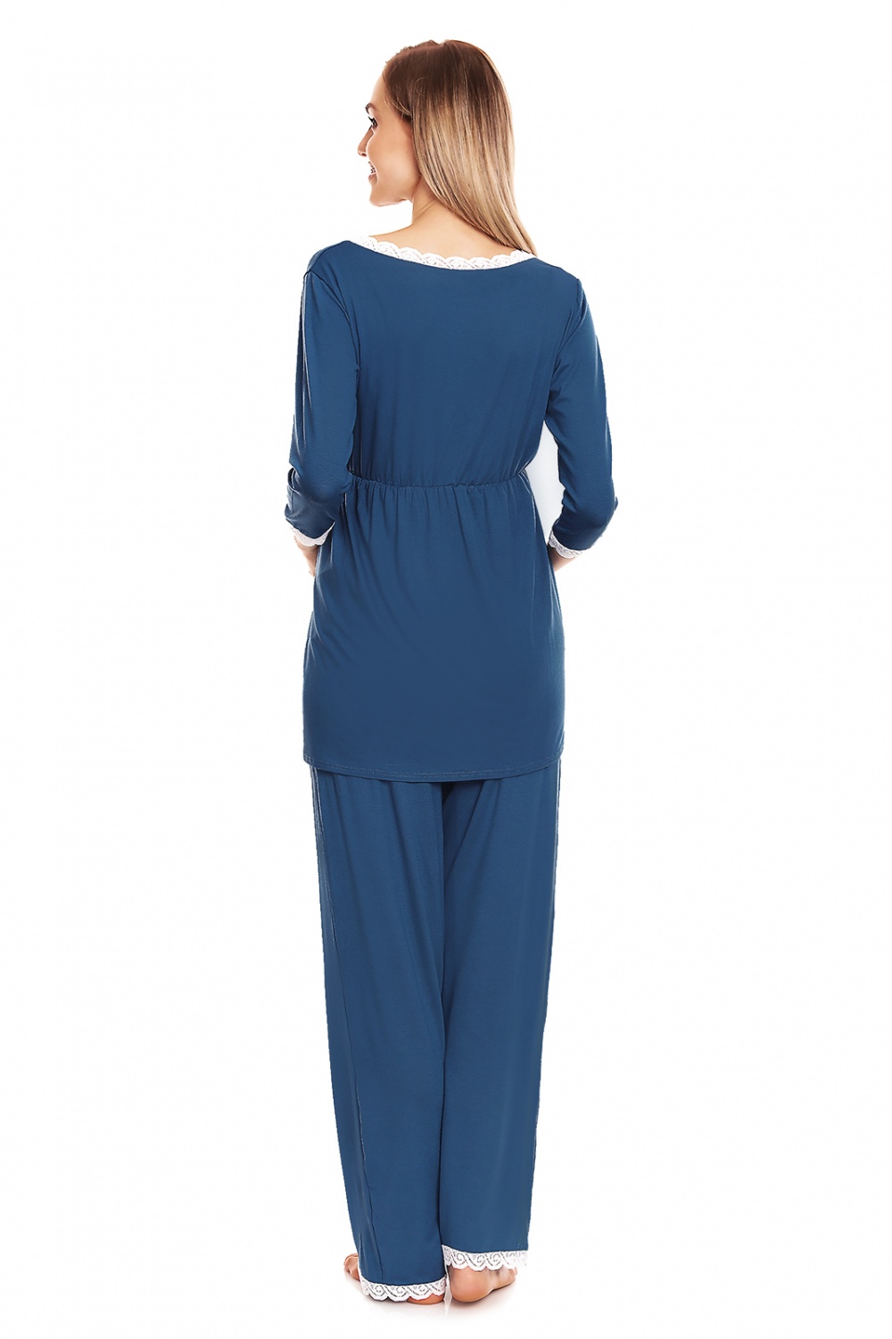 Piżama Ciążowa Model 0136 Blue - PeeKaBoo - obrazek 3