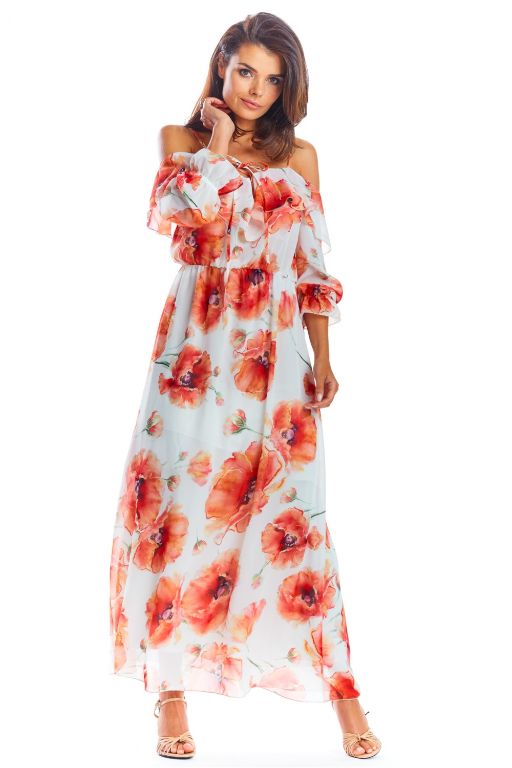 Sukienka Model A311 Red Flowers - awama