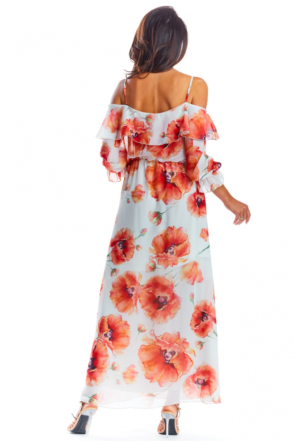 Sukienka Model A311 Red Flowers - awama - obrazek 3