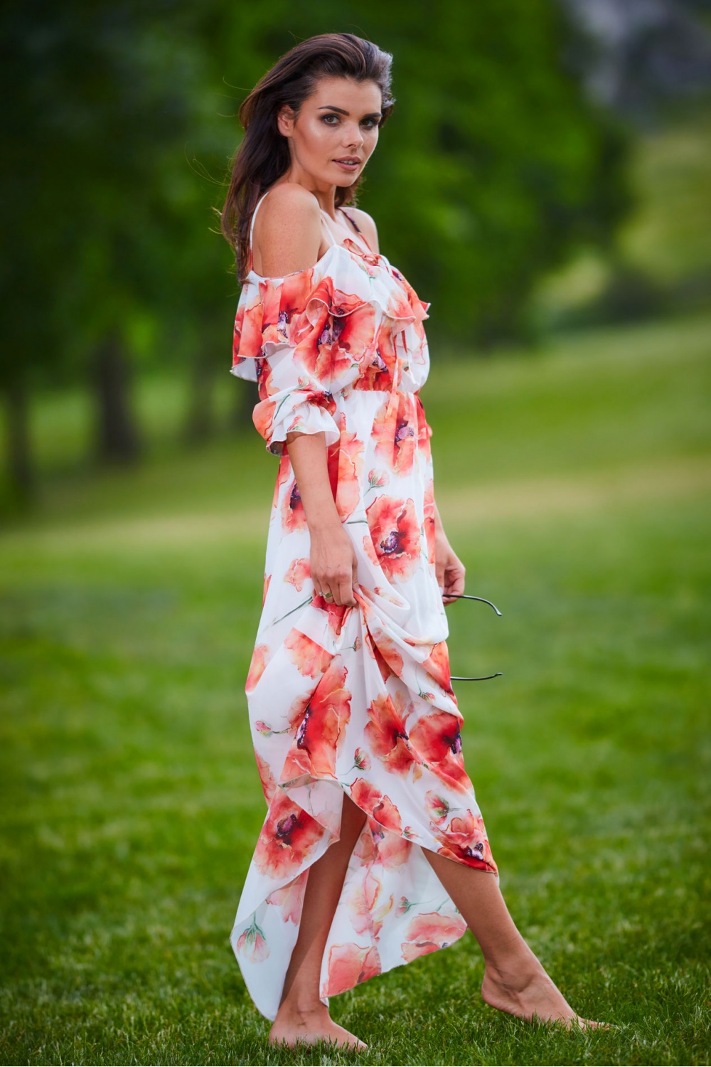Sukienka Model A311 Red Flowers - awama - obrazek 4