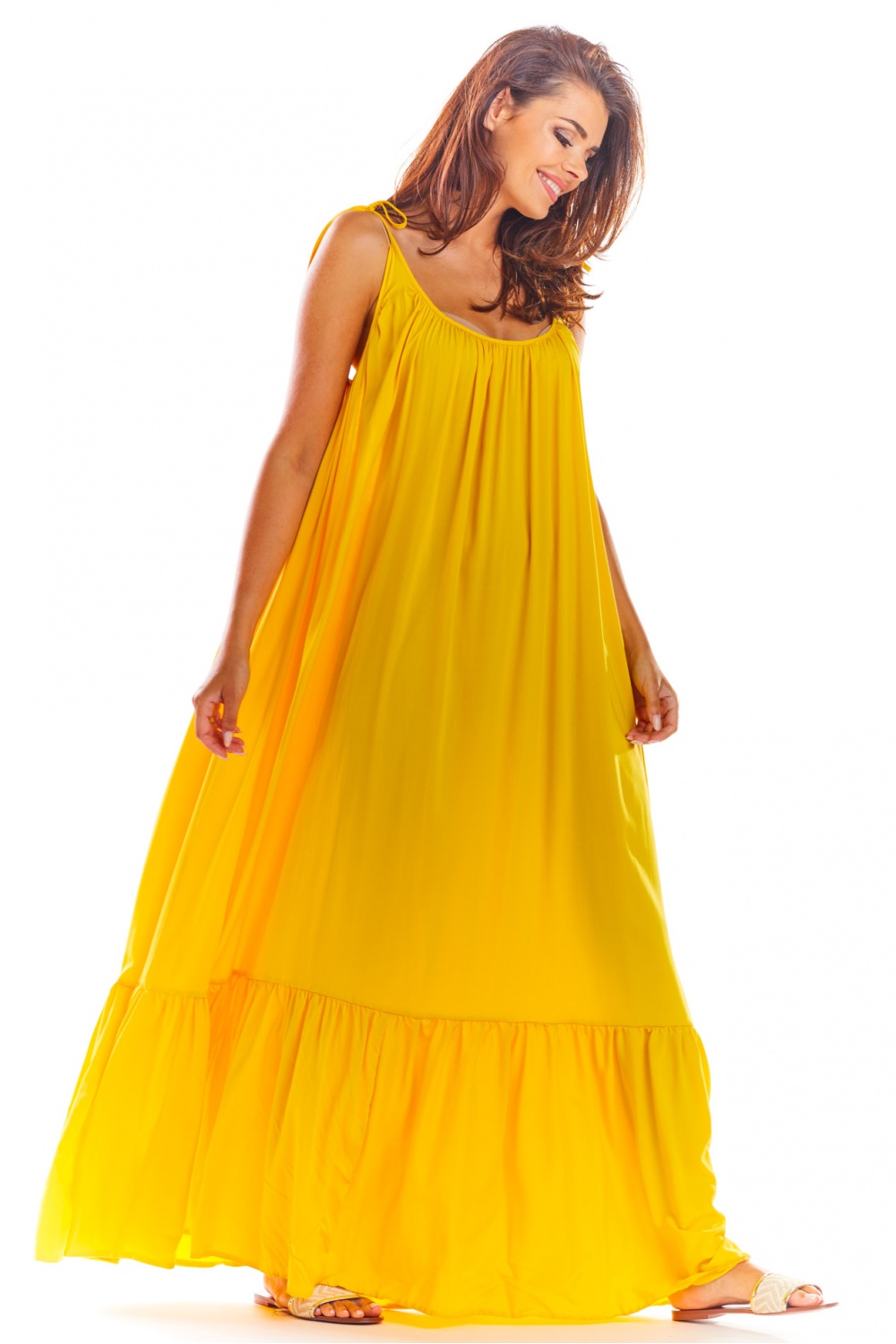 Sukienka Model A307 Yellow - awama - obrazek 2