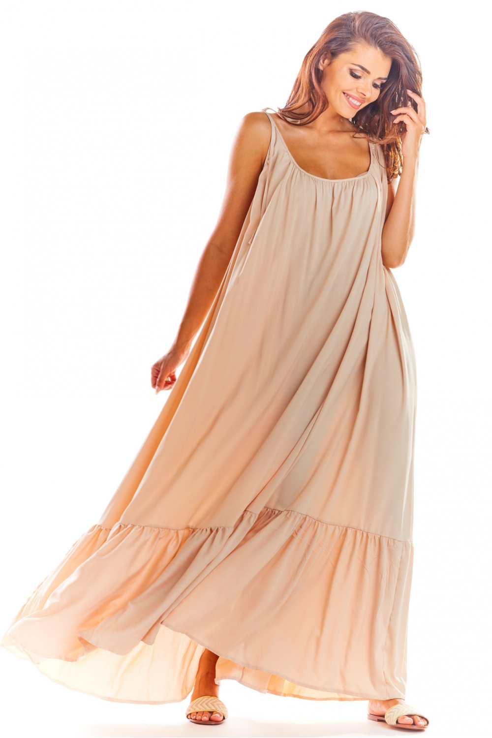 Sukienka Model A307 Beige - awama - obrazek 2