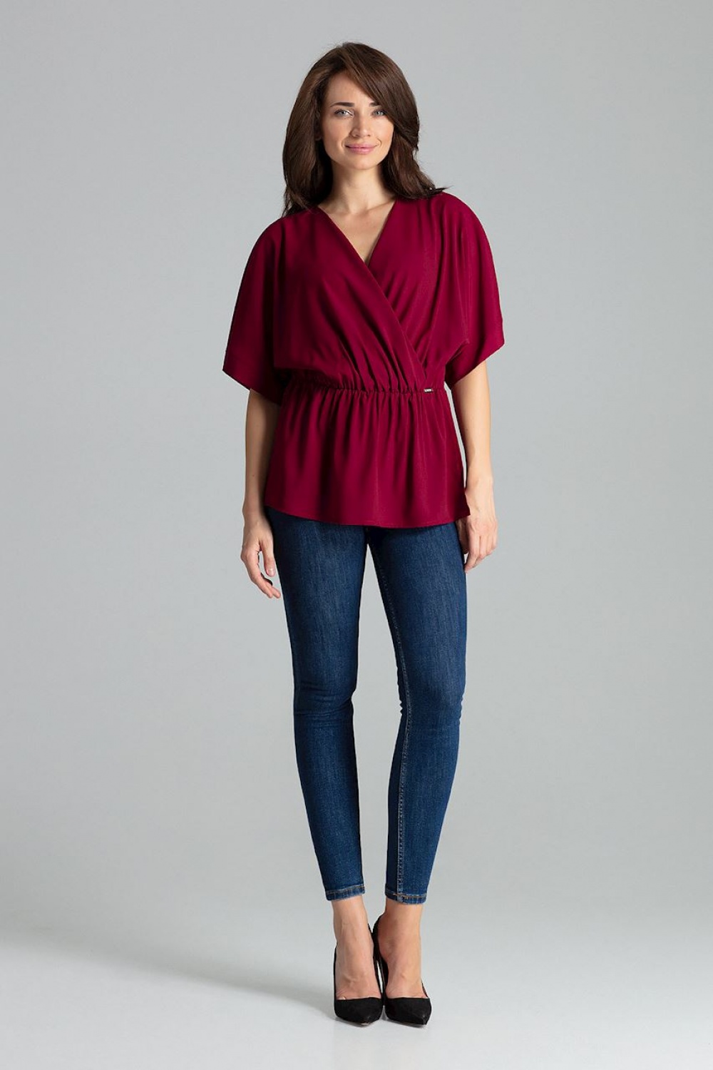 Bluzka Model L063 Bordo - Lenitif - obrazek 2