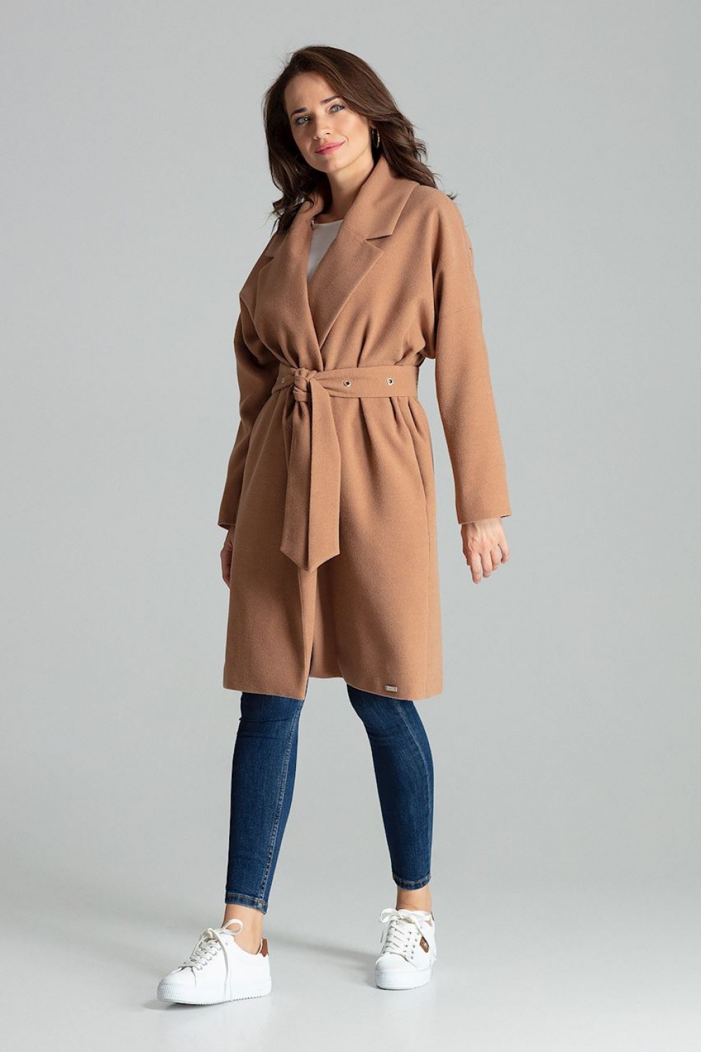 Płaszcz Damski Model L054 Beige - Lenitif - obrazek 2