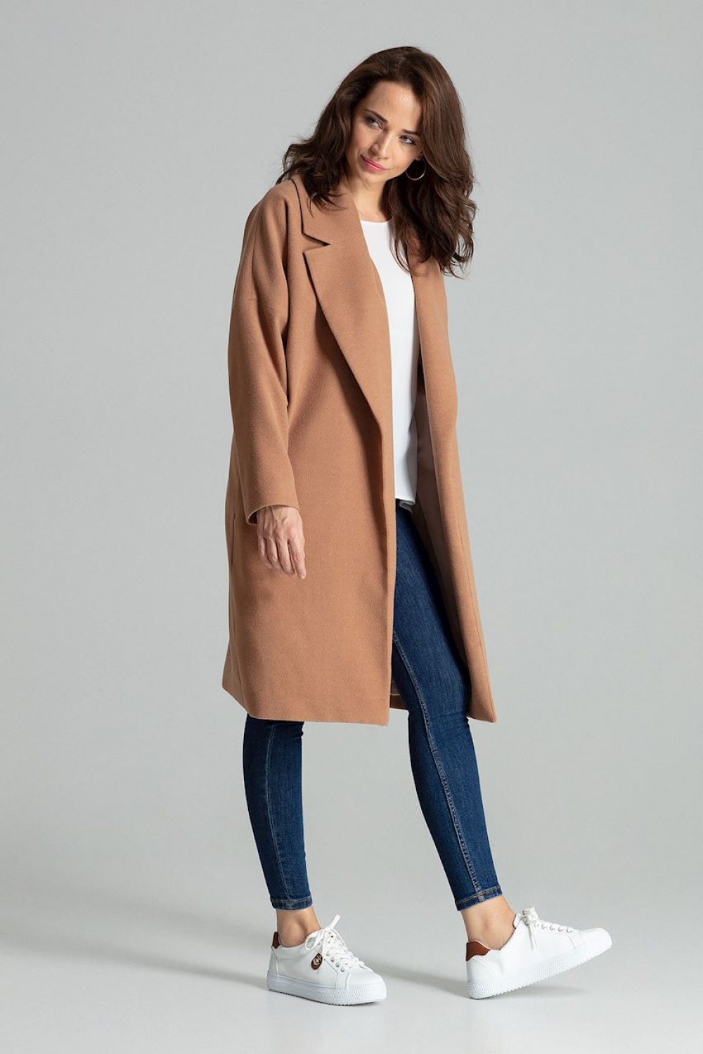Płaszcz Damski Model L054 Beige - Lenitif - obrazek 4