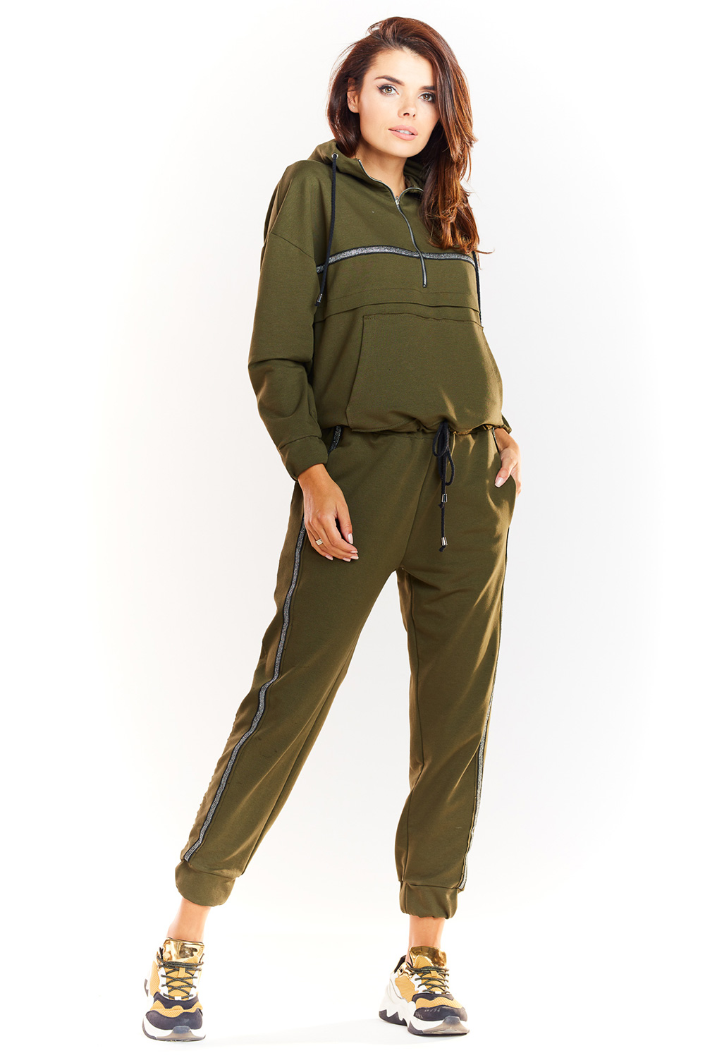 Bluza Damska Model M228 Khaki - Infinite You - obrazek 2