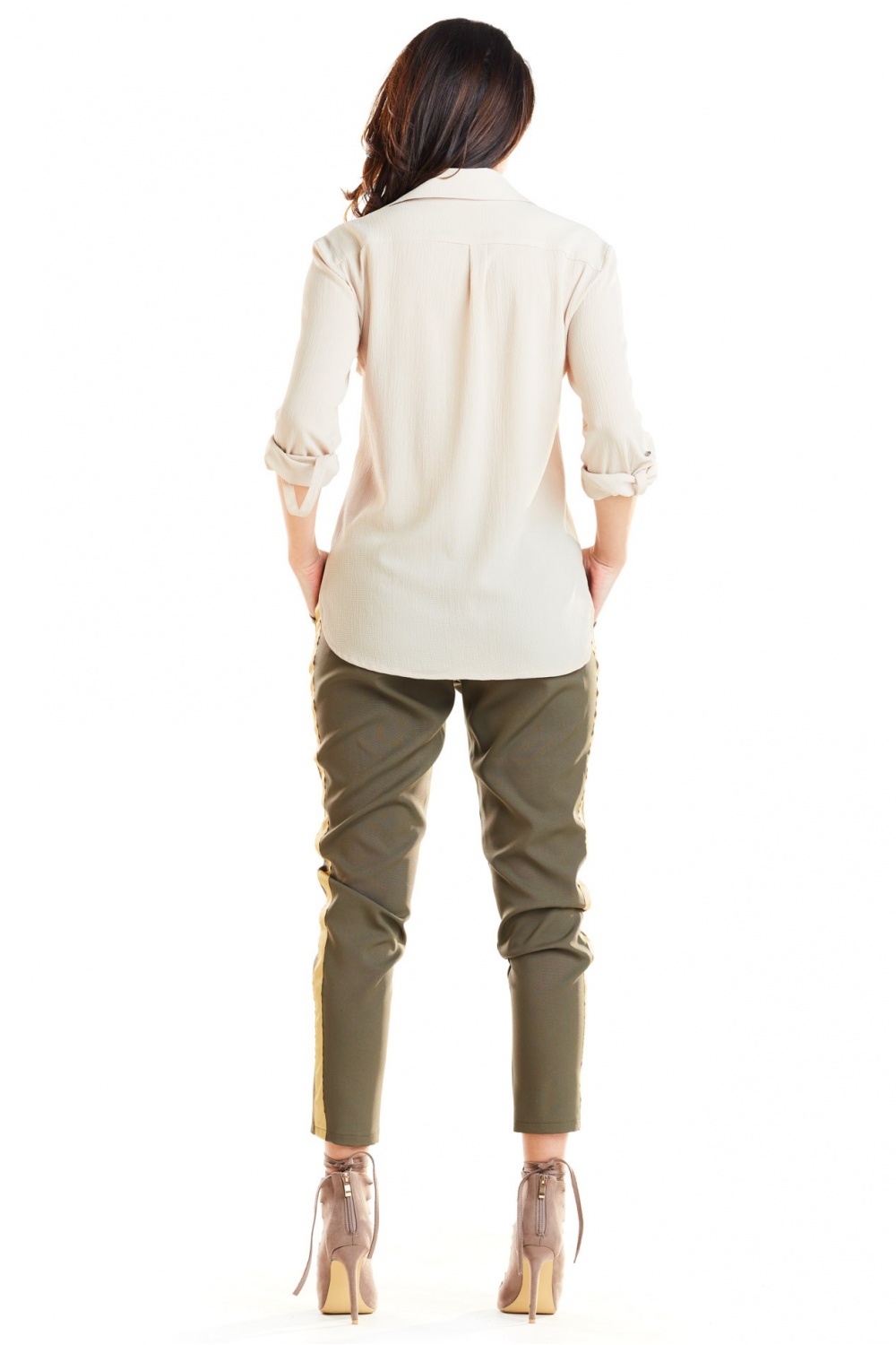 Spodnie Damskie Model A270 Khaki - awama - obrazek 3
