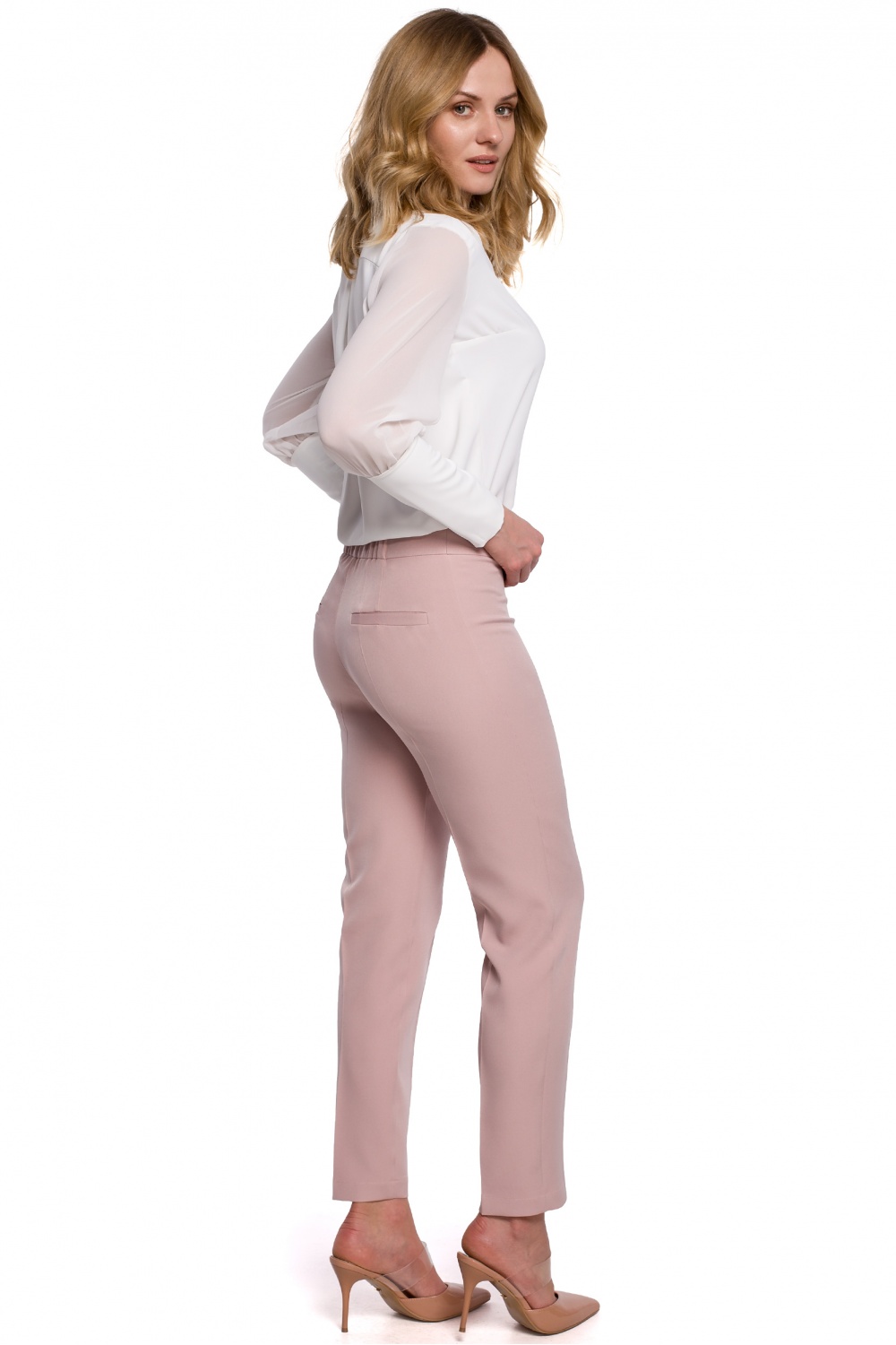 Spodnie Damskie Model K055 Dirty Pink - Makover - obrazek 2