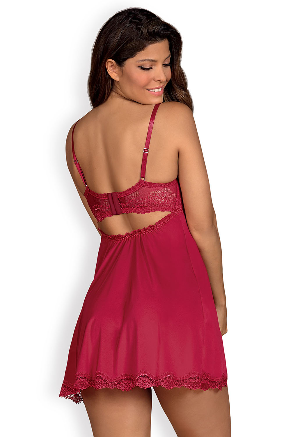 Komplet Model Rosalyne Babydoll Red - Obsessive - obrazek 3