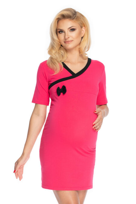 Koszula Nocna Ciążowa Model 1710 Fuksja - PeeKaBoo