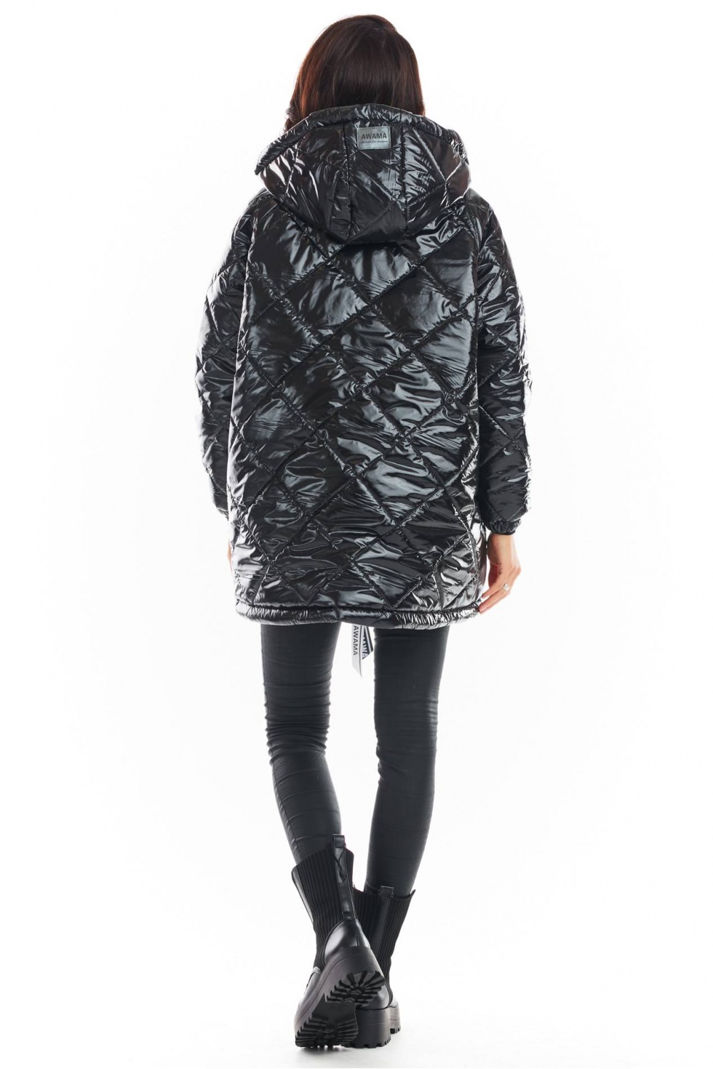 Kurtka Damska Model A385 Black Pikówka - awama - obrazek 3