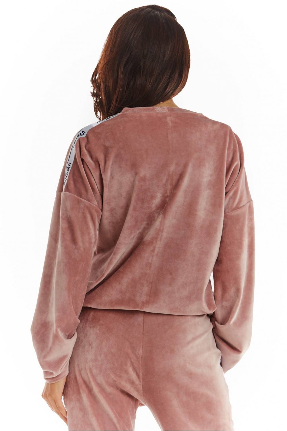 Bluza Damska Model A374 Pink Welur - awama - obrazek 3