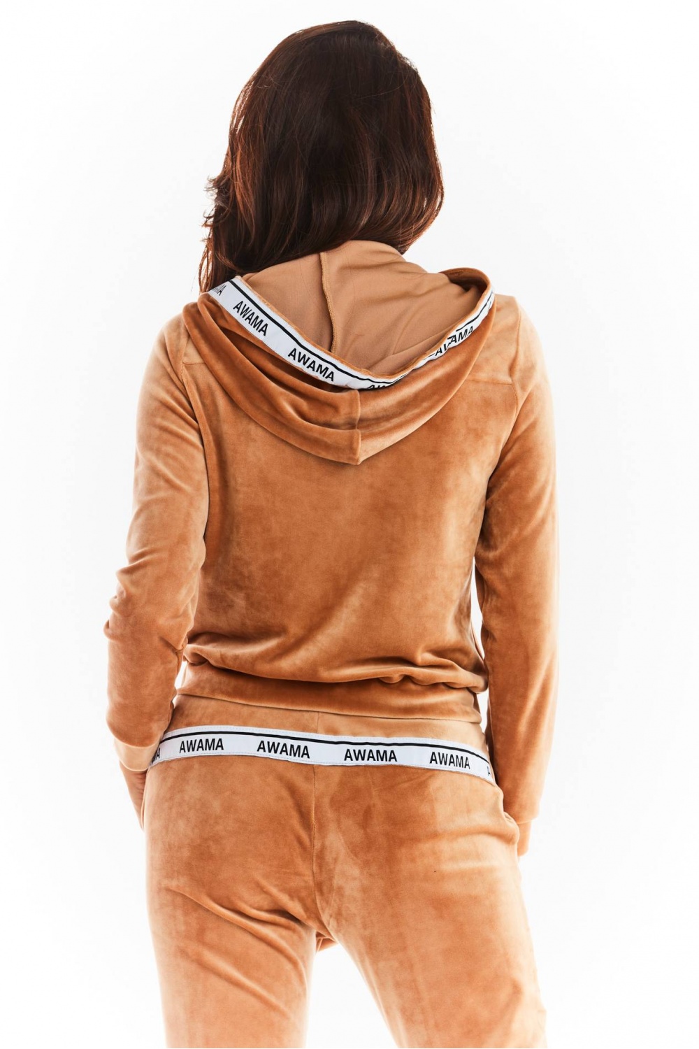 Bluza Damska Model A373 Beige Welur - awama - obrazek 3