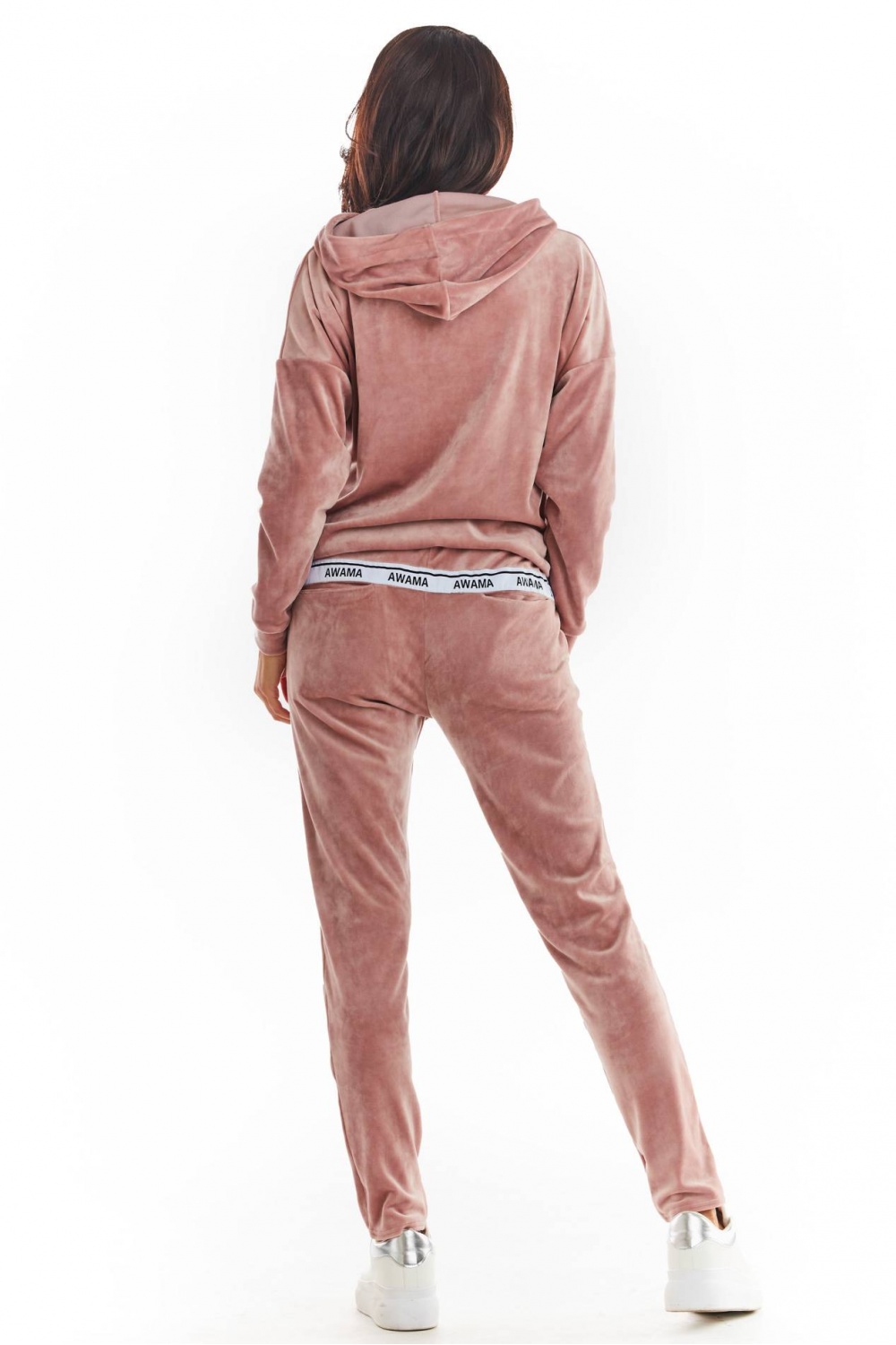 Spodnie Damskie Model A372 Pink Welur - awama - obrazek 3