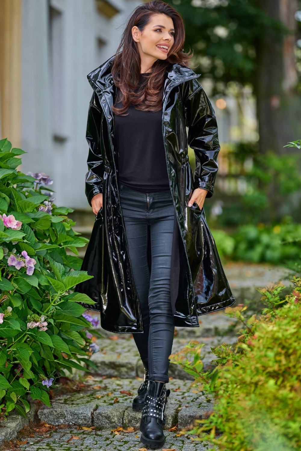 Płaszcz Damski Model A382 Black - awama - obrazek 4