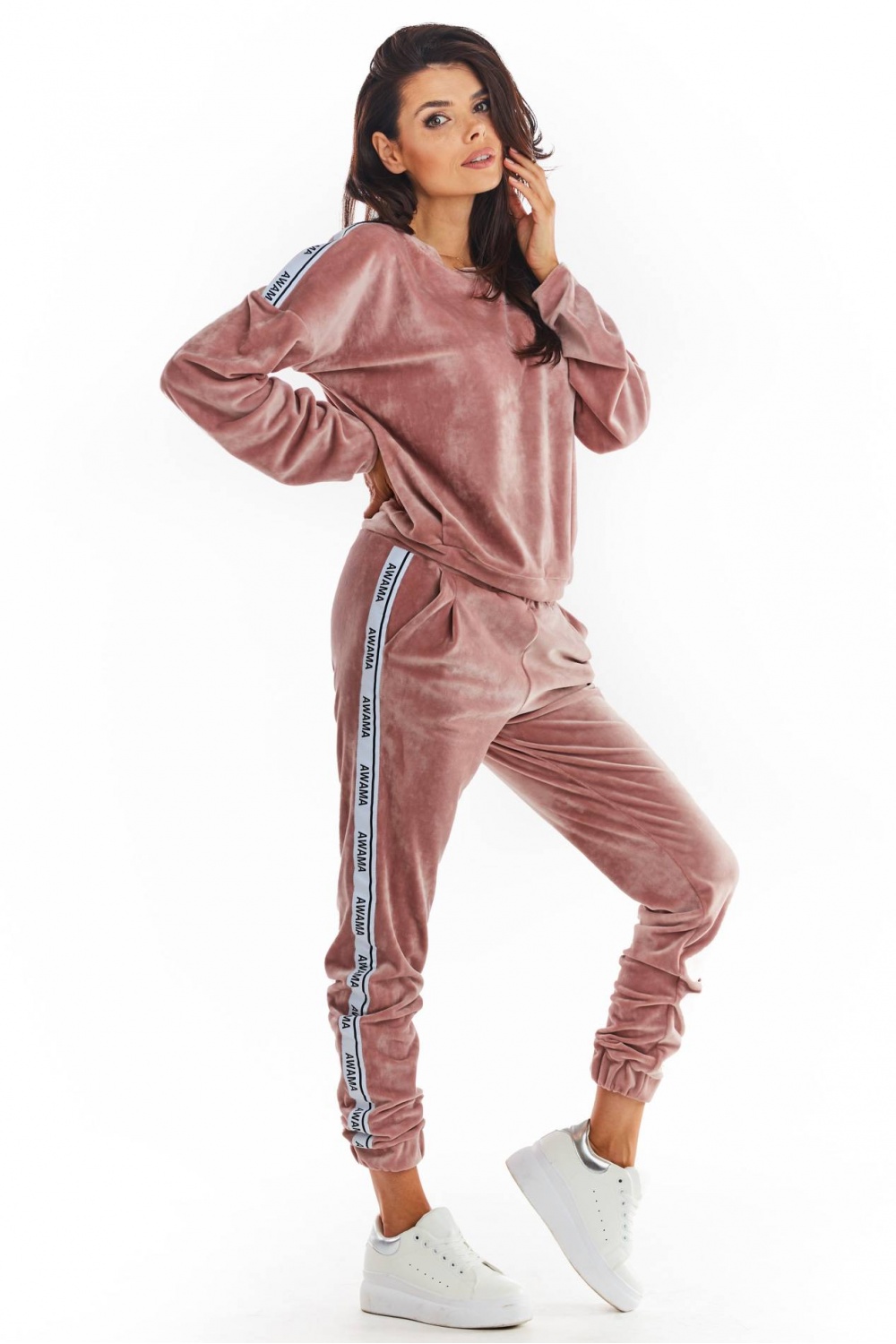 Spodnie Damskie Model A375 Powder Pink - awama - obrazek 4