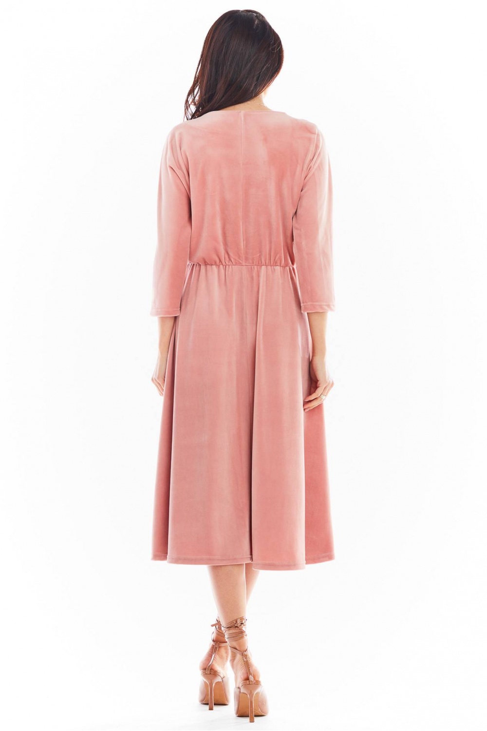 Sukienka Model A407 Welur Pink - awama - obrazek 3