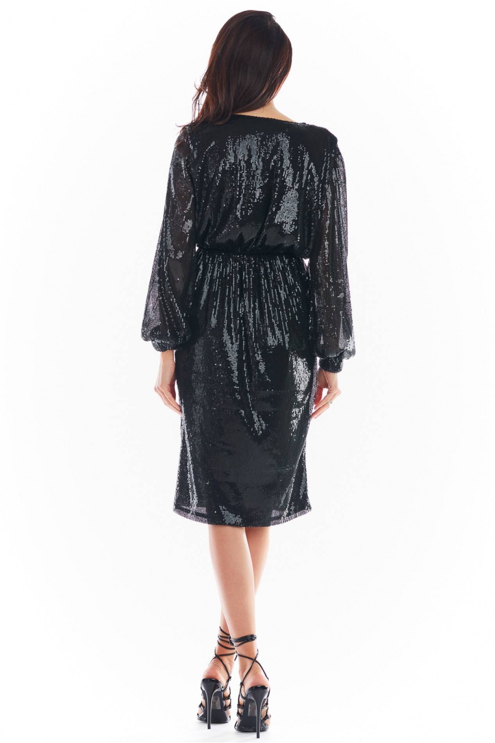 Sukienka Model A399 Cekiny Black - awama - obrazek 3