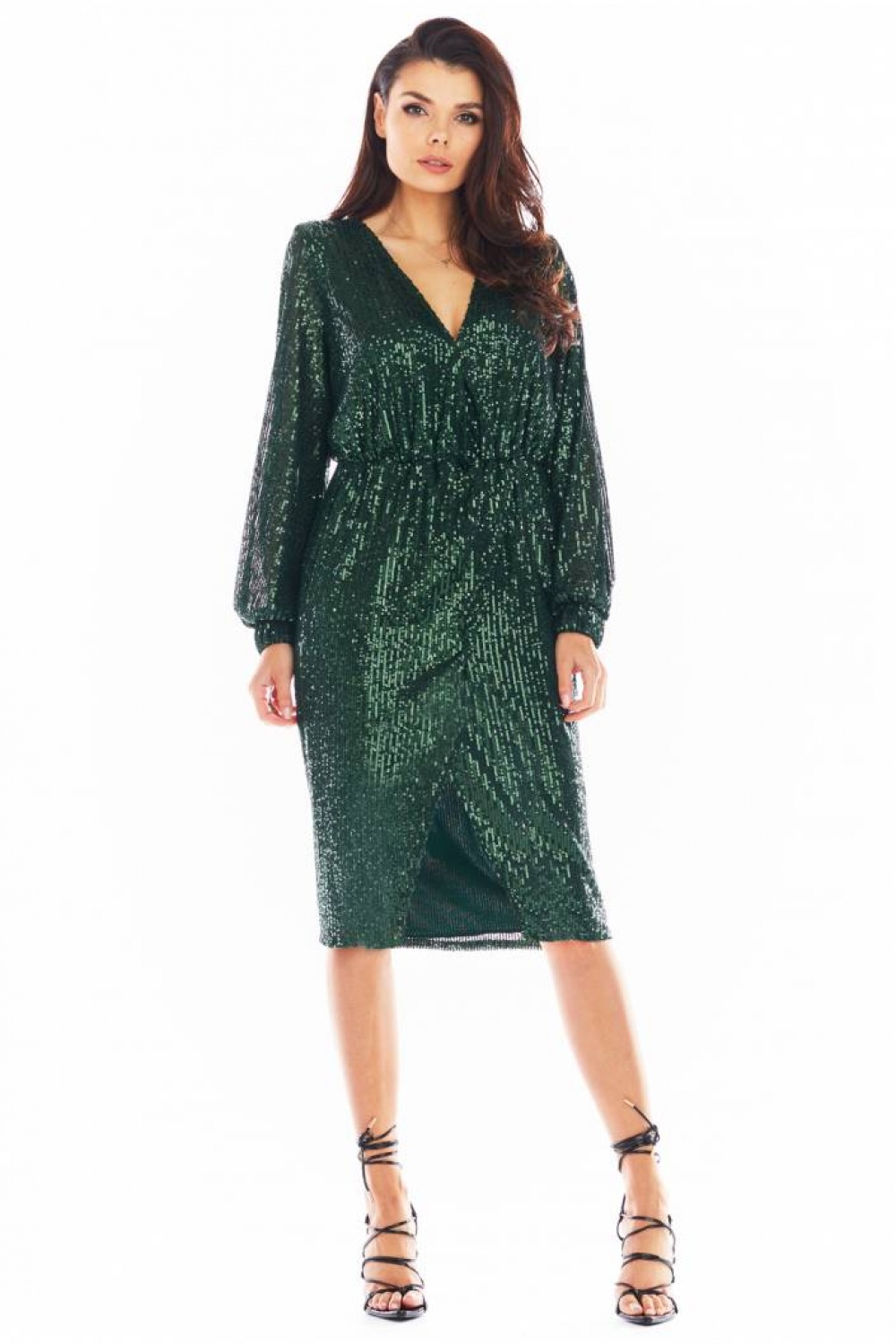 Sukienka Model A399 Cekiny Green - awama - obrazek 2