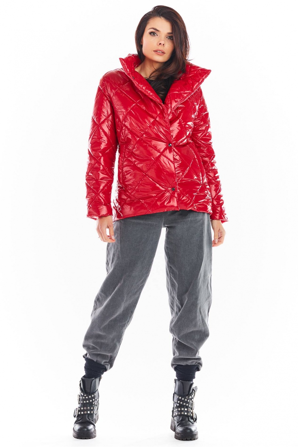 Kurtka Damska Model A384 Pikówka Red - awama - obrazek 2