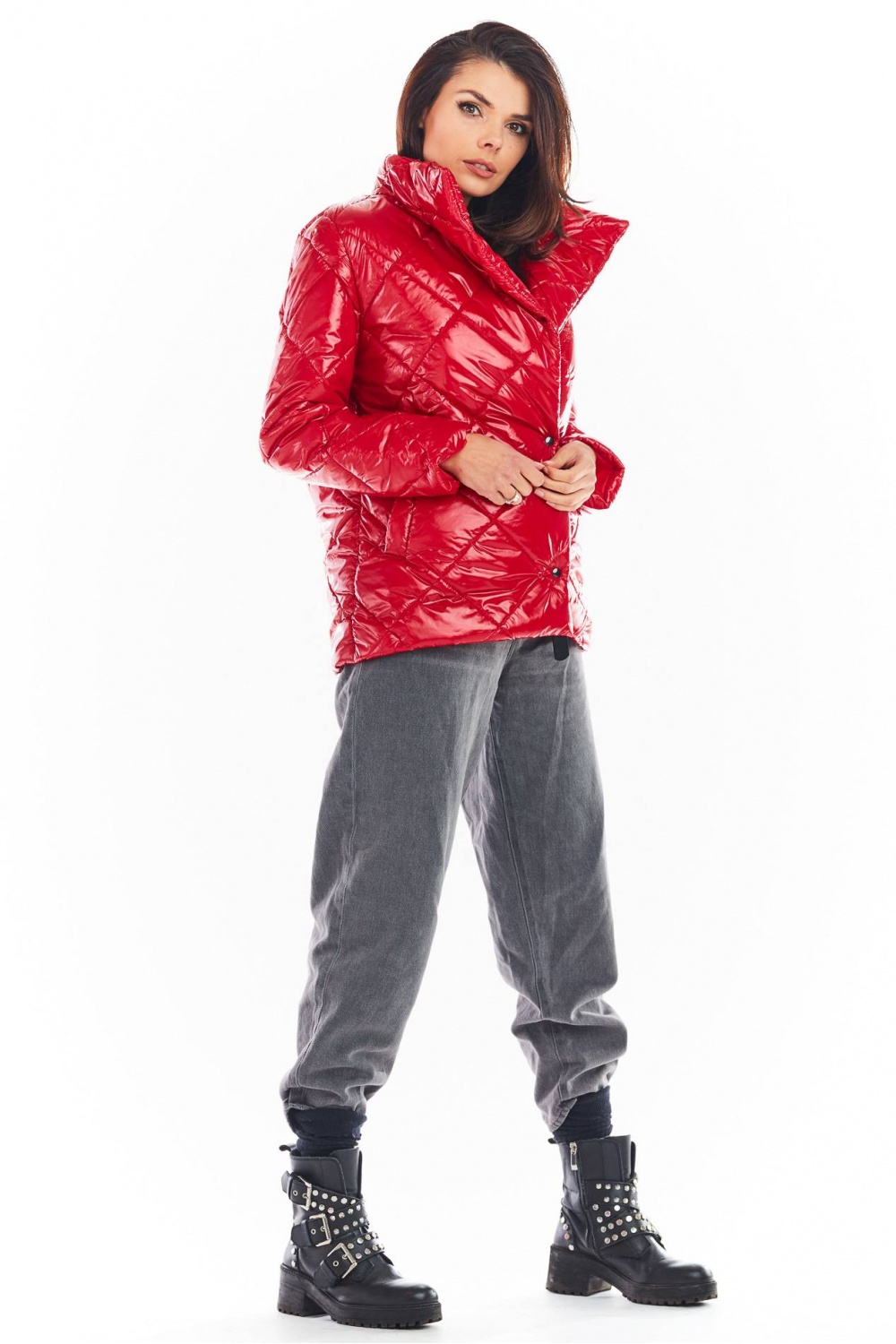 Kurtka Damska Model A384 Pikówka Red - awama - obrazek 3