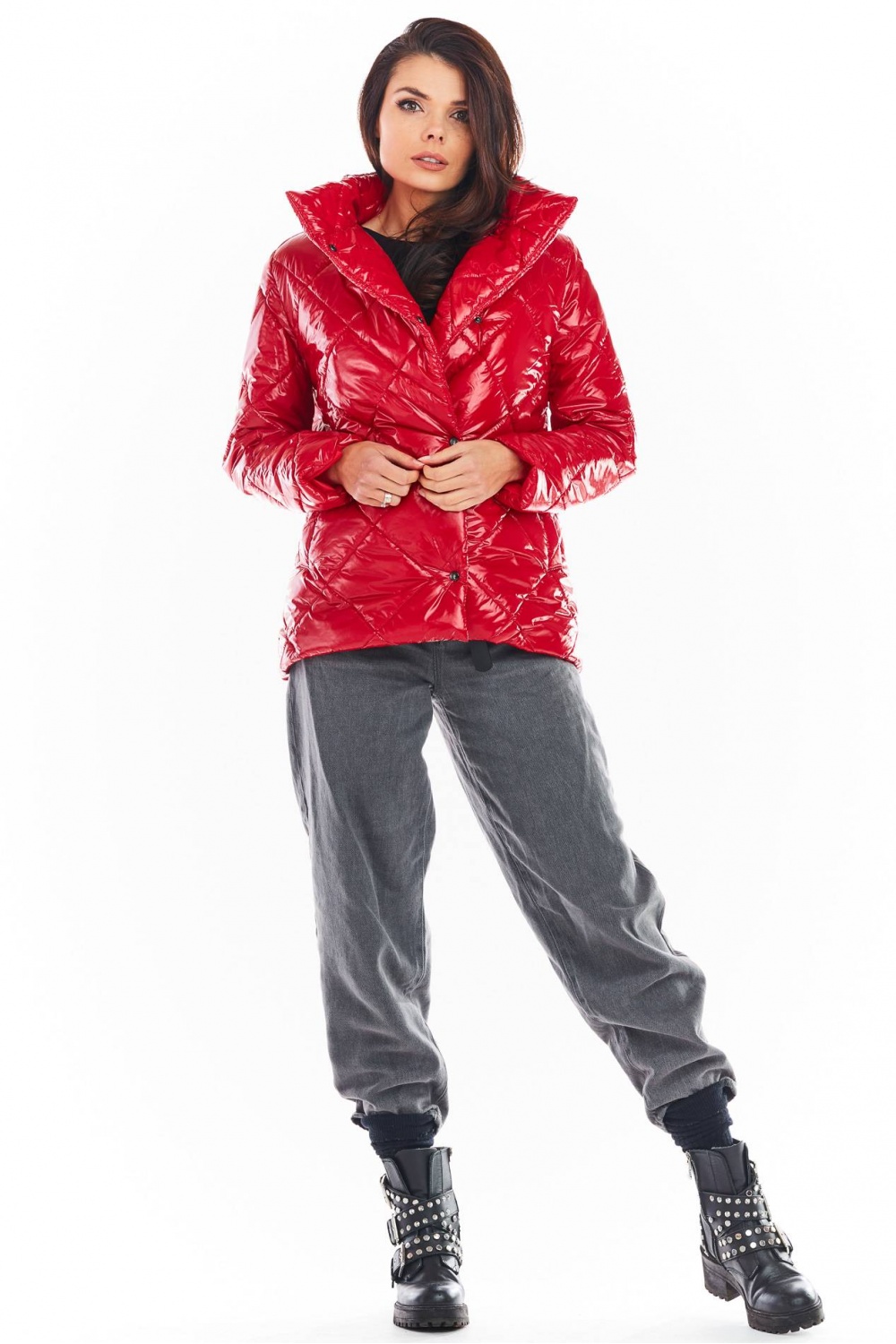 Kurtka Damska Model A384 Pikówka Red - awama - obrazek 4