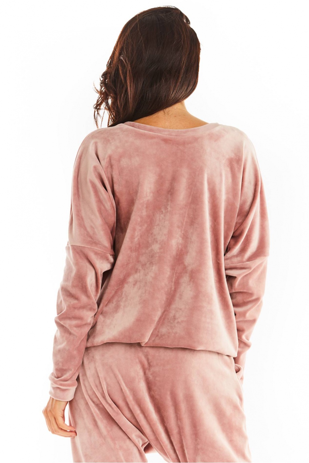 Bluza Damska Model A376 Pink Welur - awama - obrazek 3