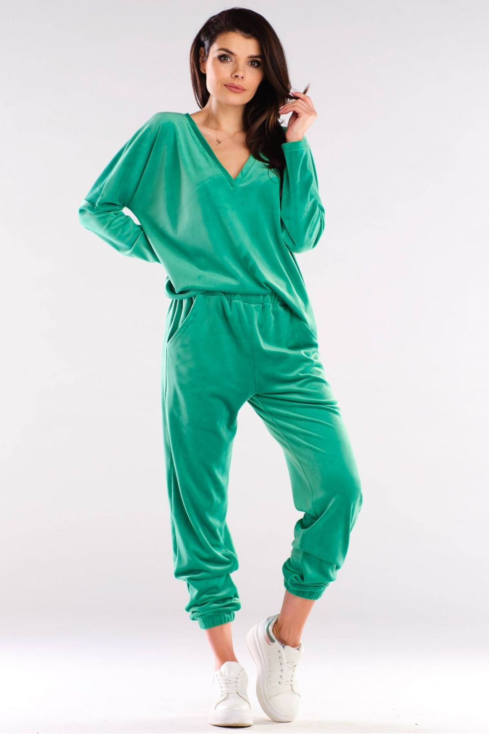 Bluzka Damska Model A417 Green - awama - obrazek 2