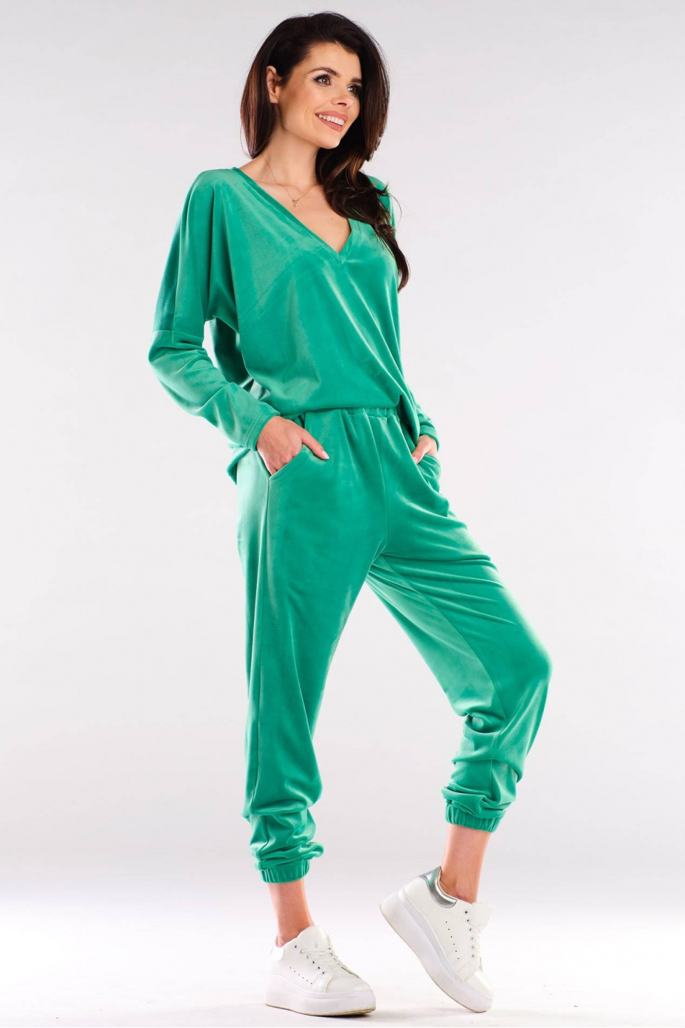 Bluzka Damska Model A417 Green - awama - obrazek 4