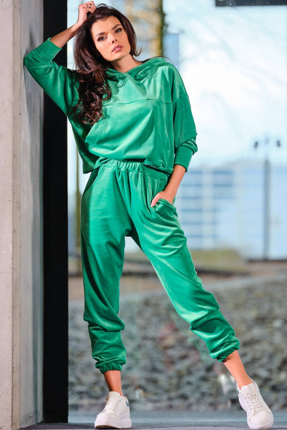Bluza Damska Model A412 Green - awama - obrazek 2