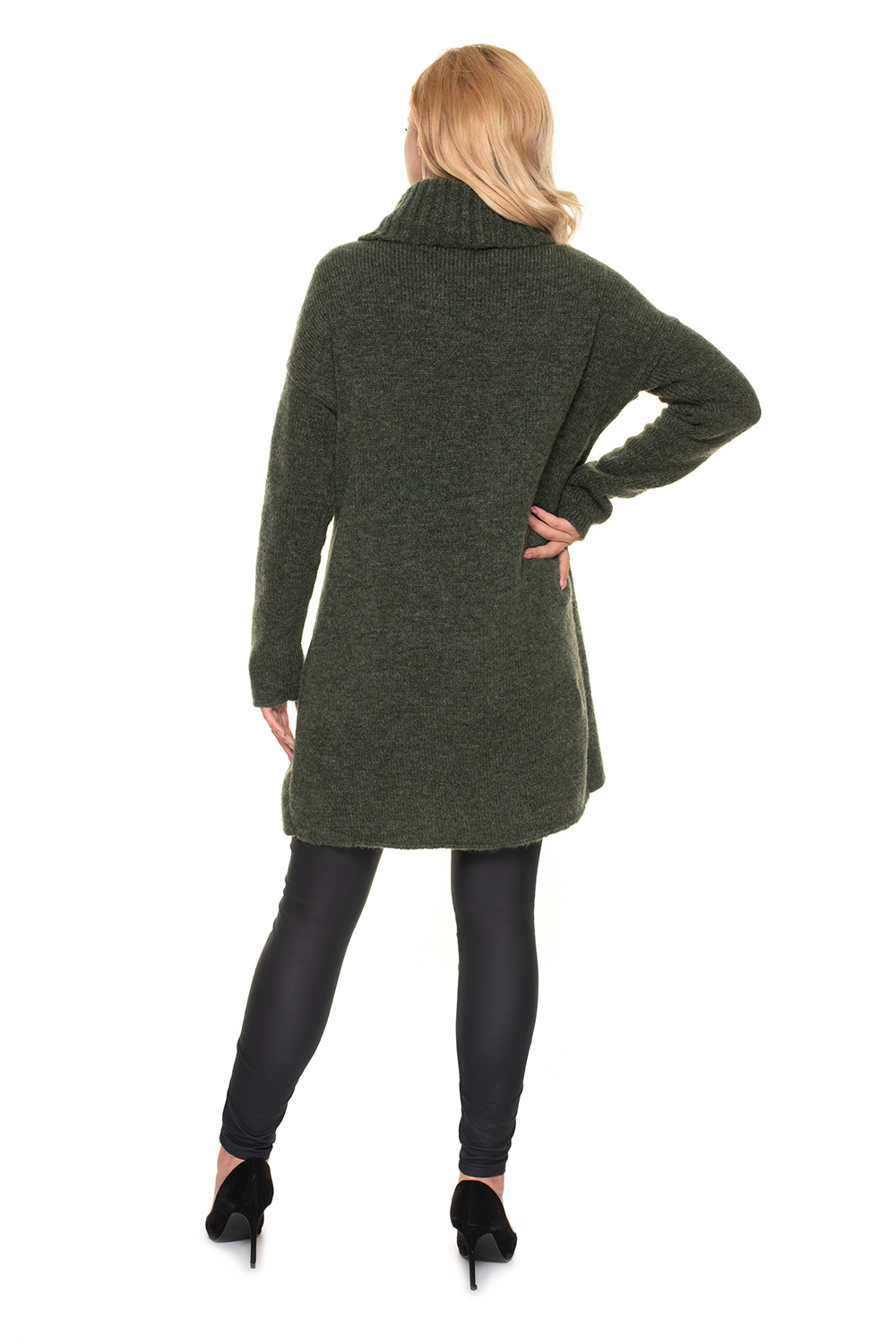Sweter Ciążowy Model 30078 Khaki - PeeKaBoo - obrazek 3