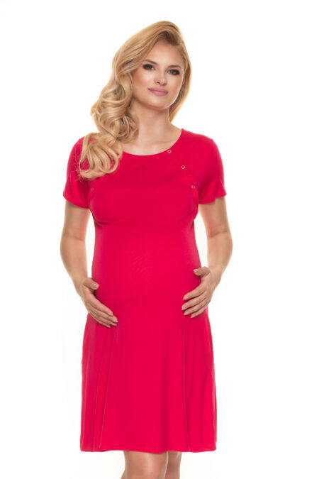 Koszula Nocna Ciążowa Model 0192 Amarant - PeeKaBoo