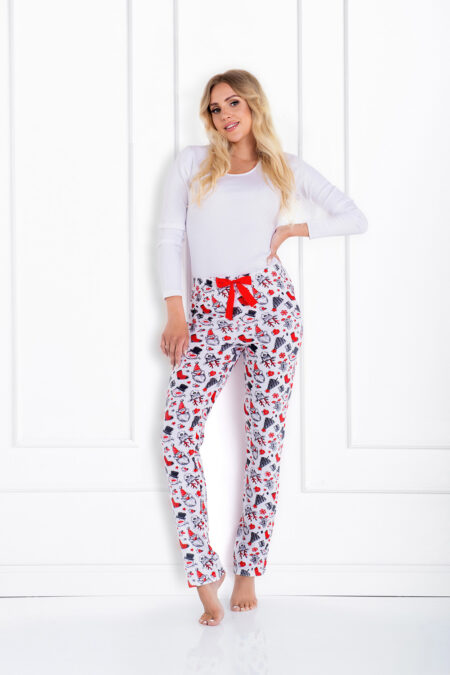 Piżama Damska Model Magic Moments 223806 White/Red - Momenti Per Me