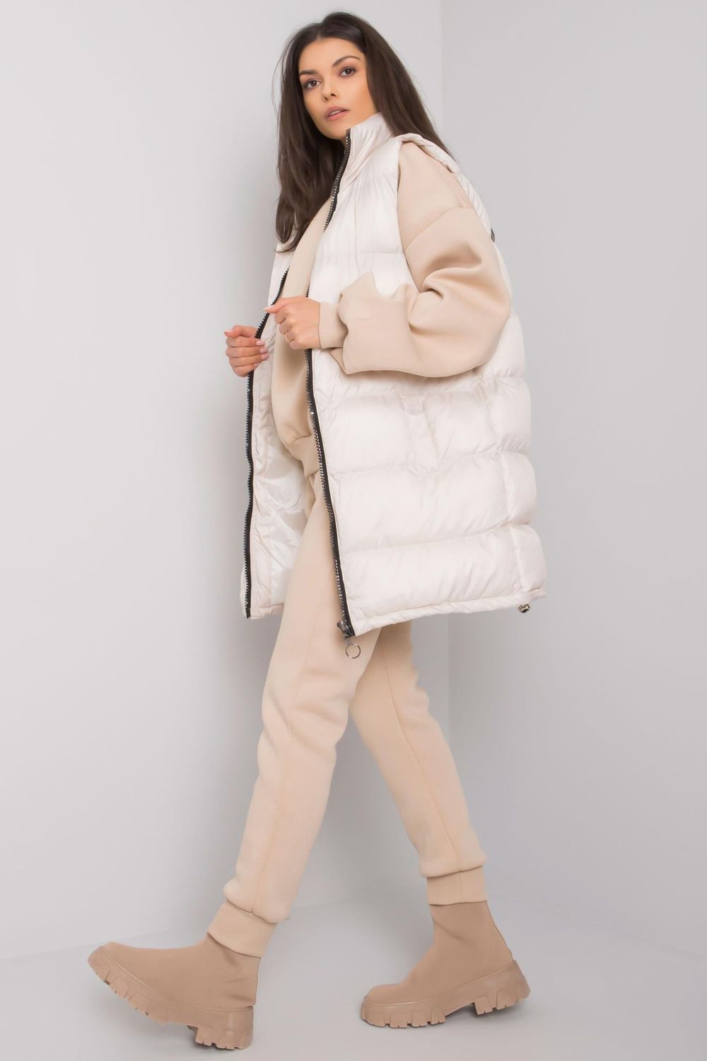 Spodnie Komplet Model EM-KMPL-647.00P Beige - Ex Moda - obrazek 2