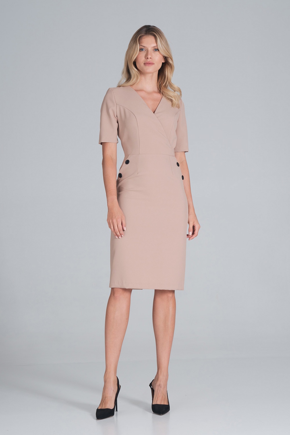 Sukienka Model M851 Beige - Figl - obrazek 2