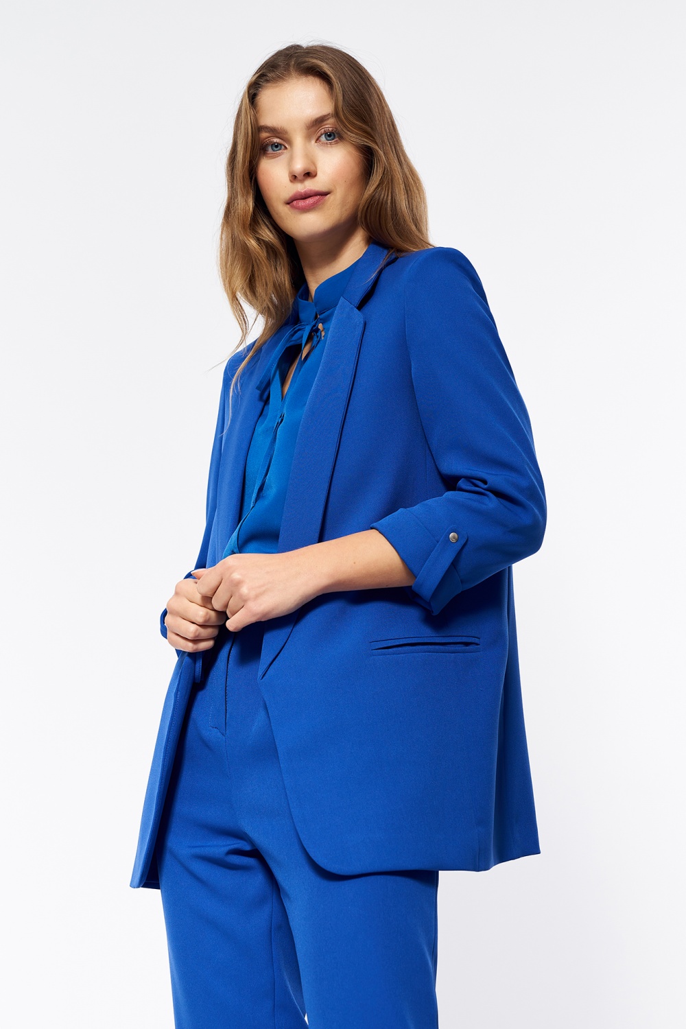 Chabrowa marynarka oversize Z43 Chaber - Nife - obrazek 2