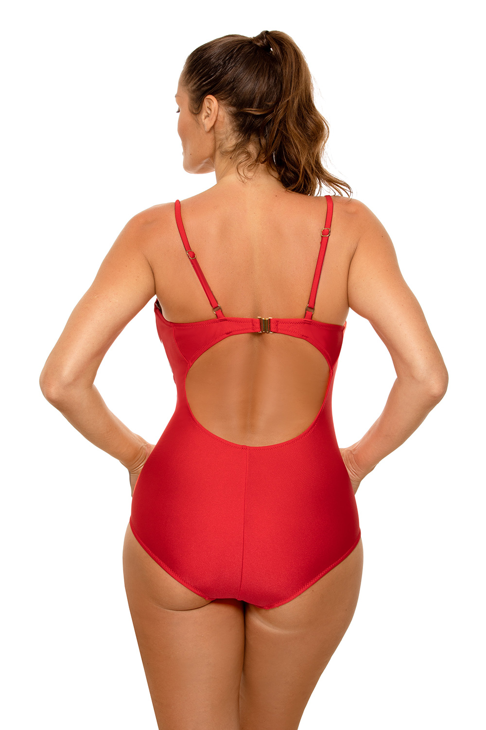 Jednoczęściowy strój kąpielowy Kostium kąpielowy Model Kimma M-711 Red - Marko - obrazek 3